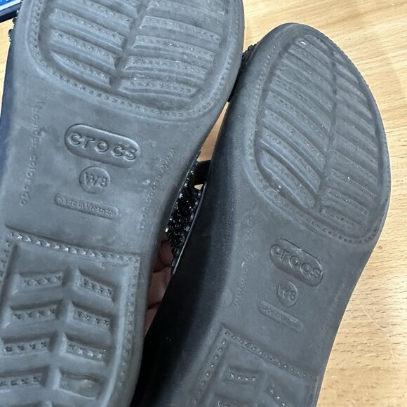 Crocs Women's Patricia Diamante Embellished Slip On Wedge Sandals Size 8 - Picture 5 of 5